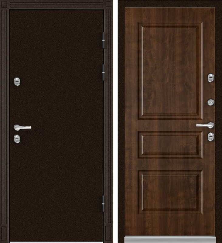 Дверь TERMO - 3 Букле коричневый