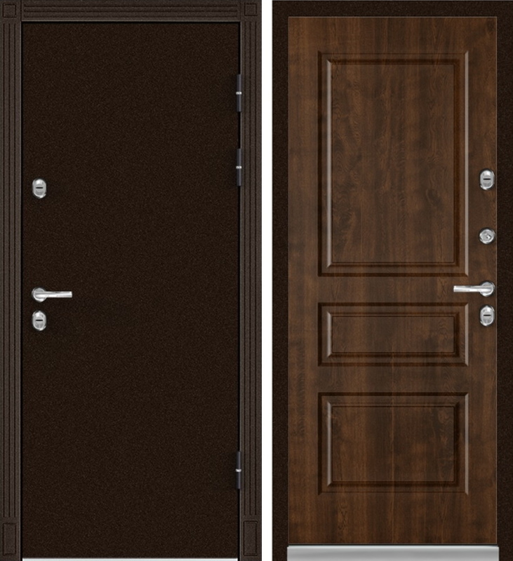 Дверь TERMO - 3 Букле коричневый_0